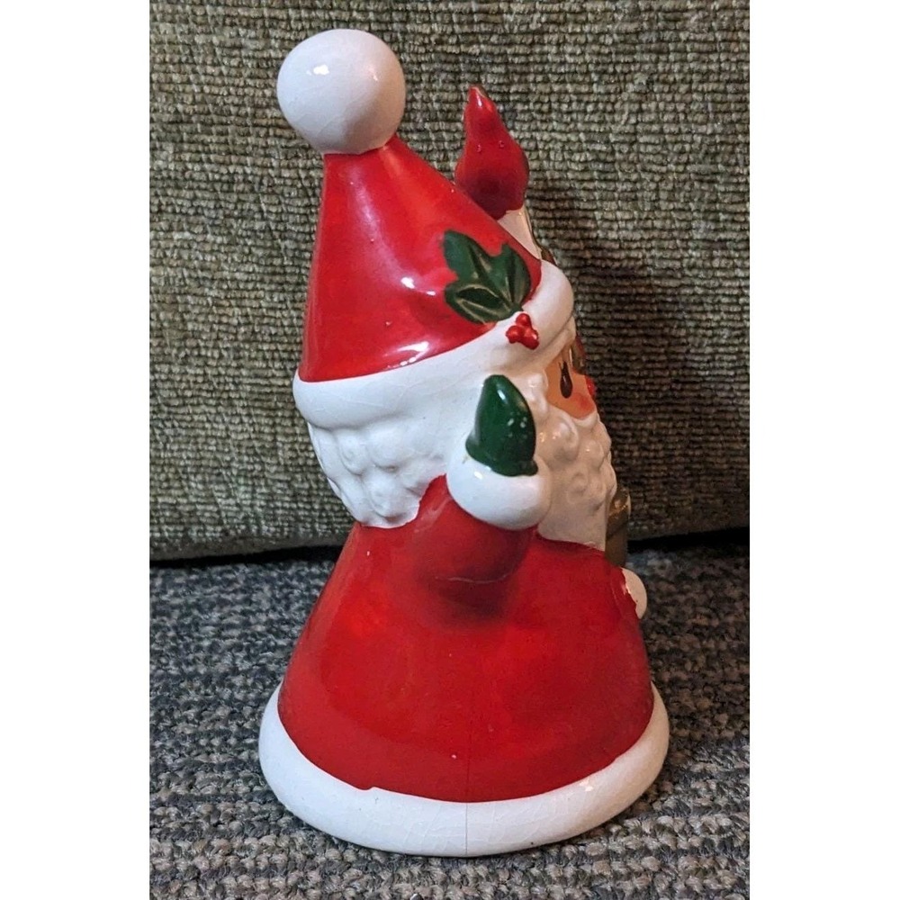 Vintage Napcoware Santa With Partridge In Pear Tree Christmas Napco NO Clapper - Picture 2 of 9